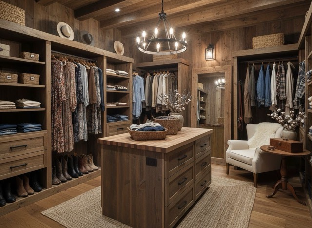 Rustic closet design